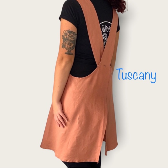 Cross Over Linen Aprons (OS) 100% linen - Picture 8 of 11
